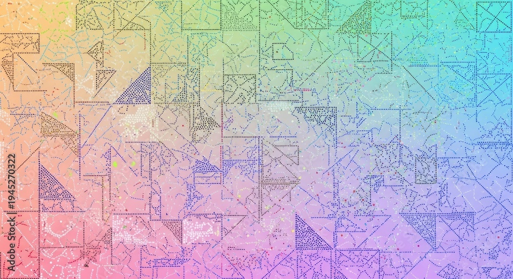 Naklejka premium Vibrant geometric pattern background texture.