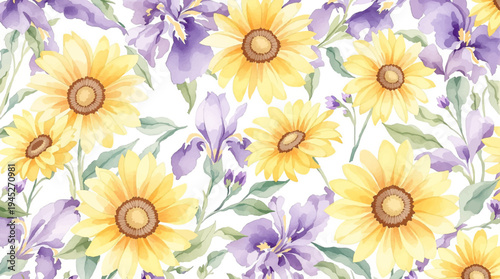 Soft pastel meadow flowers outlining a luminous background for creative projects
