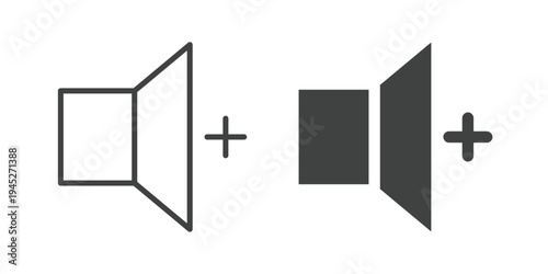 Soun max volume Icon. Line and glyph solid icon 