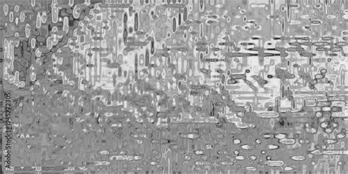 Silver abstract textured background with metallic fluid shapes and vertical streaks creating a sleek and modern industrial or technological backdrop for design