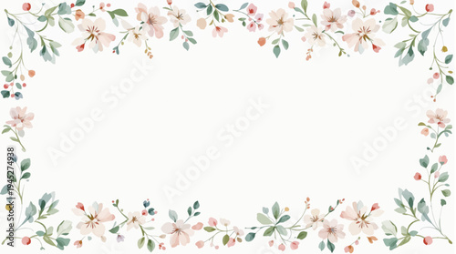 A Fresh Bouquet Of Wildflowers Spread Across A Soft Botanical Canvas