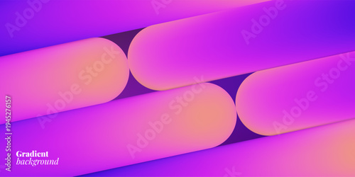 Abstract tech background neon line magenta purple design technology pattern. This gradient vector banner features digital shapes and modern AI data elements for a futuristic dark cover
