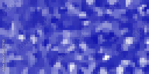 Abstract Pixelated Mosaic in Deep Blue and White with a Blocky, Geometric Pattern background texture