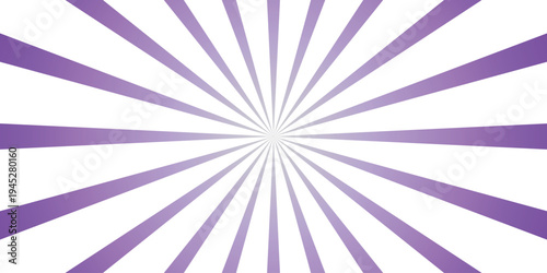 Purple Sunburst Rays Radial Burst Pattern Vibrant Abstract Background White Isolated Graphic Element