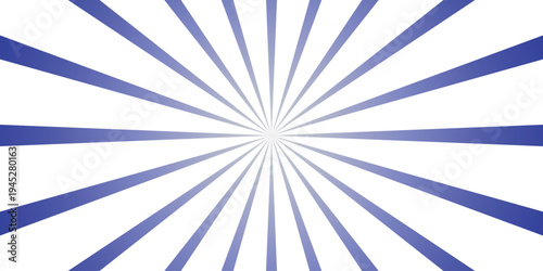 Royal Blue Gradient Sunburst Background with Radiating Lines on White, Bold Radial Pattern for Dynamic Graphic Design and Energetic Visuals