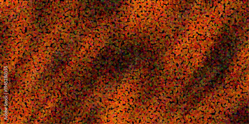 Vibrant Orange and Red Stippled Texture with Dark Shadowed Areas and Abstract Pattern background