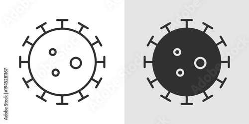 Pandemic Icon representing global disease outbreaks, infection control, public health emergencies, and measures to prevent the spread of contagious illnesses.