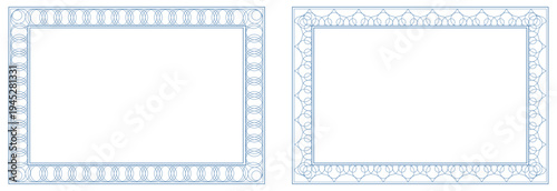Certificate border frame ornamental design collection
