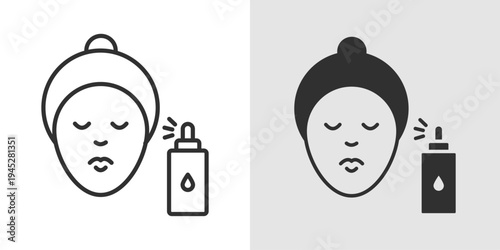 Skincare Icon representing facial and body care, beauty routines, healthy skin maintenance, cosmetic treatments, and personal wellness.