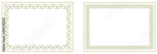 Certificate border frame ornamental design collection