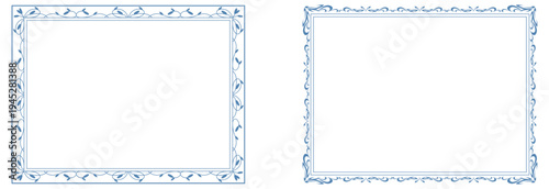 Certificate border frame ornamental design collection
