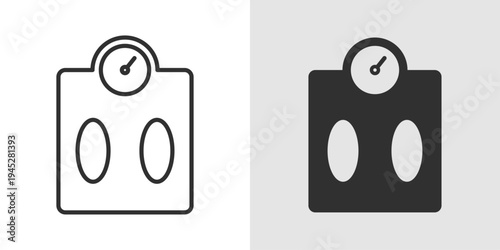 Smart Scale Icon representing digital weight measurement, body composition tracking, health monitoring, fitness data analysis, and wellness management through connected devices.