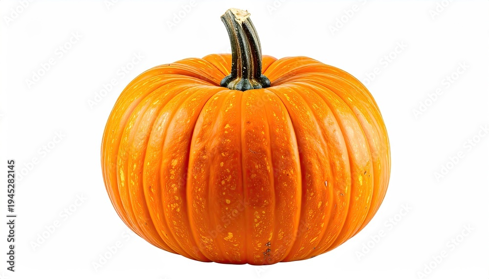 Fototapeta premium A ripe, orange gourd with a sturdy, dark stem