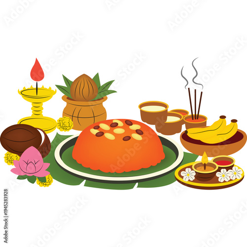 Kesari halwa South Indian ceremony