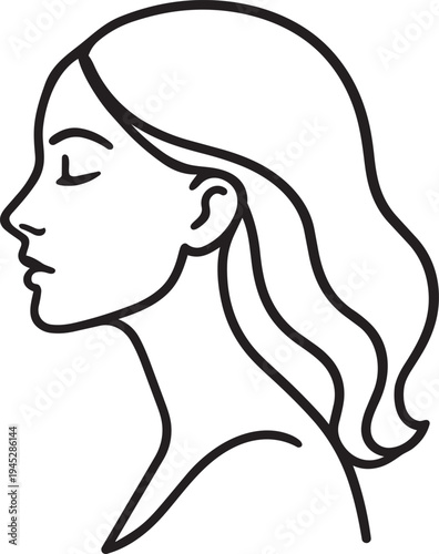 Beauty treatment cosmetic care for woman hair and face linear symbol wellness healthcare isolated vector graphic