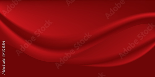 Abstract red gradient background, light and shadow on the backdrop with dimensions, hot tone wall with intense color, horizontal wallpaper.