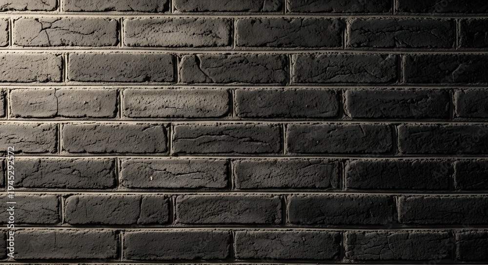 Naklejka premium Dark Grey Brick Wall Texture Background