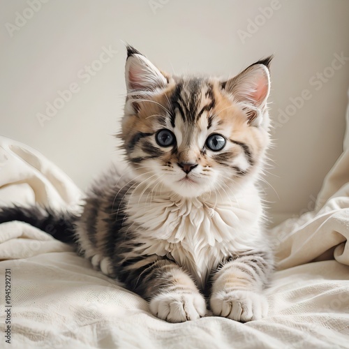 寝転ぶ姿がかわいいラガマフィンの子猫