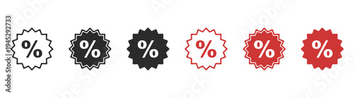 Sale label and badge shapes vector collection, discount price promotion tags and retail marketing sticker icons set isolated on transparent background