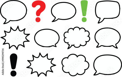 Thought and narration bubbles for storytelling