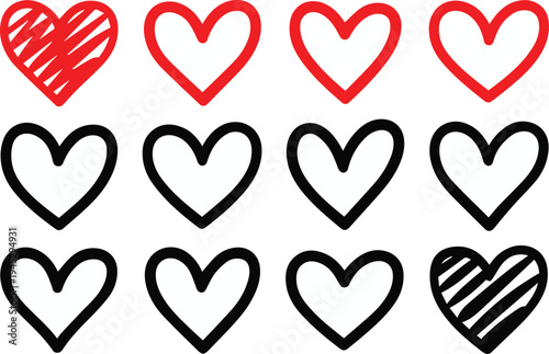 Heart grid for counting and shading exercise