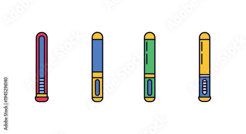 Relay Baton Line art vector contemporary abstract color