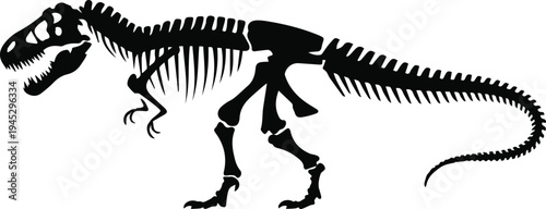 T rex skeleton museum exhibit signage