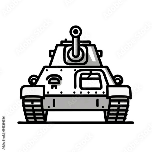 A bold and powerful symbol of military engineering – the tank stands ready for action.