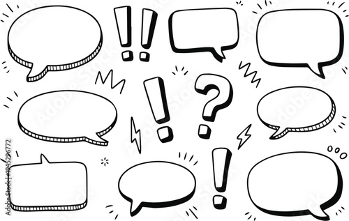 Thought bubble collection for character voice