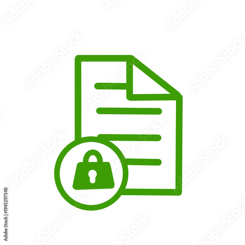 Security Icons – Authentication & Access Secure Document Lock Icon / セキュア書類ロックアイコン