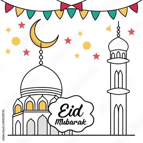 vector illustration of mosque