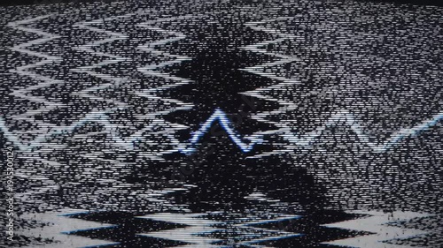 Digital Glitch Distortion Noise Effect | Abstract Tech Glitch Background