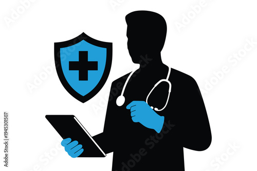 Digital Healthcare Shield, medical data security concept