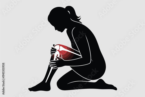 Knee Pain Woman, joint health concept