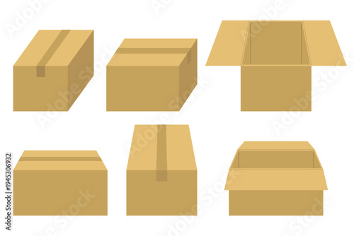 段ボールのイラストセット