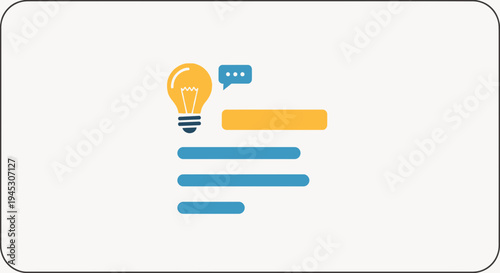 Conceptual illustration of an idea or solution creation with lightbulb icon