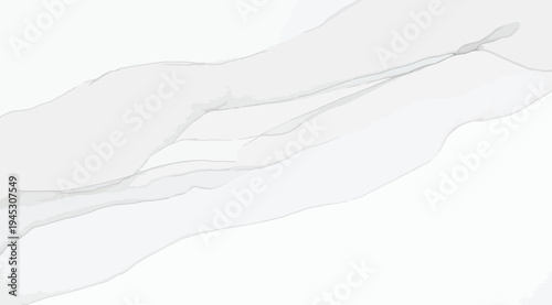Marble texture with gray and white swirls on a pure white background
