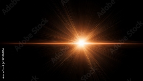 Abstract Natural Sun Flare On The Black Background Flare Light Transition Effects Sunlight Lens Flare