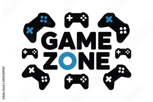 Game Zone Logo, gaming entertainment concept
