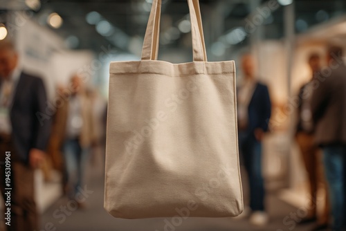 Canvas Tote Bag Displayed at Exhibition, Eco-friendly Shopping Bag