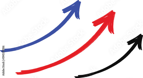 A 3d red arrow rises on a business graph as a symbol of financial growth and market success in this vector illustration of corporate progress and leadership achievement