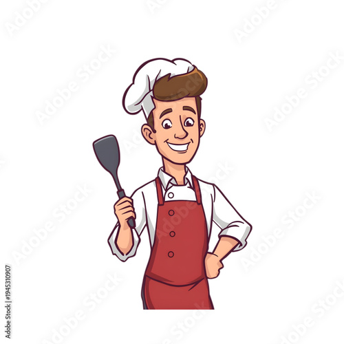 chef holding a cooking spatula