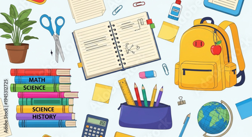 Full color stationery back to school 