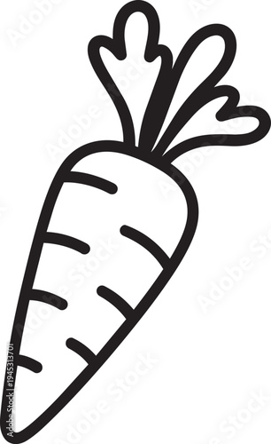 Foodstuffs grocery market supermarket carrot outline icon for shopping mall navigation and shop category sign symbol