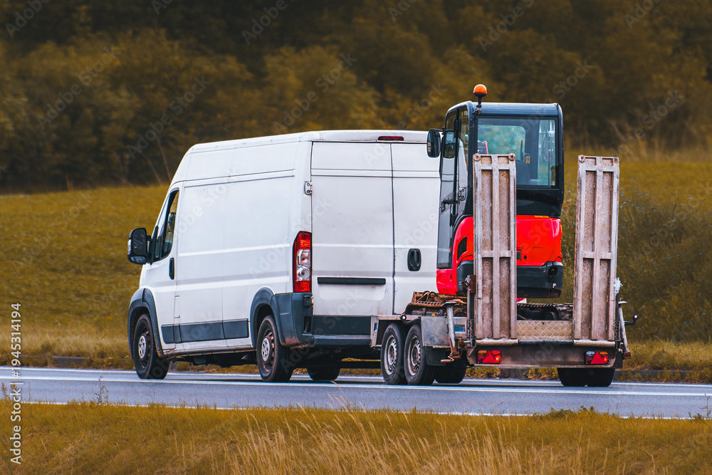 custom made wallpaper toronto digitalEngineering equipment transport on highway