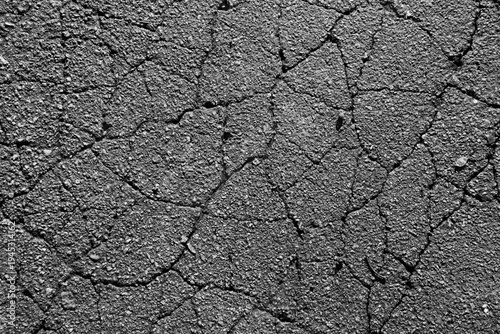 Cracks on old asphalt, texture of old asphalt