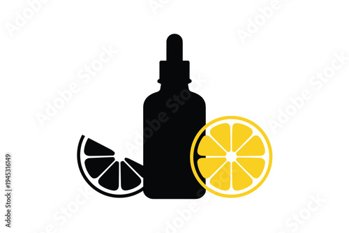 Lemon Essential Oil Dropper, natural wellness concept