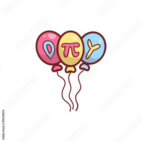 Pi Day Celebration Illustration