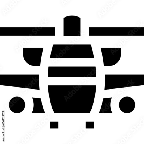 Apache Helicopter Military Attack Aircraft Icon