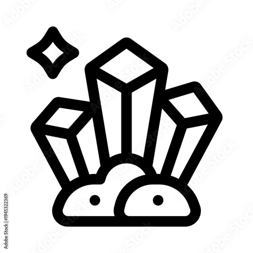 Mineral Line Icon. Single icon, line vector icon